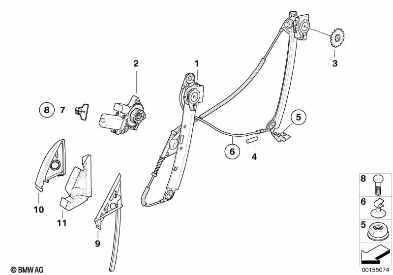 Revestimiento interior angular izquierdo para BMW Serie 1 E81, E82, E88 (OEM 51337270889). Original BMW