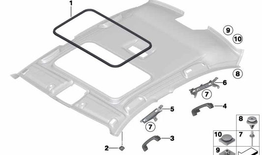 Soporte de asa delantero izquierdo para BMW Serie 3 F34, F34N (OEM 51167276885). Original BMW