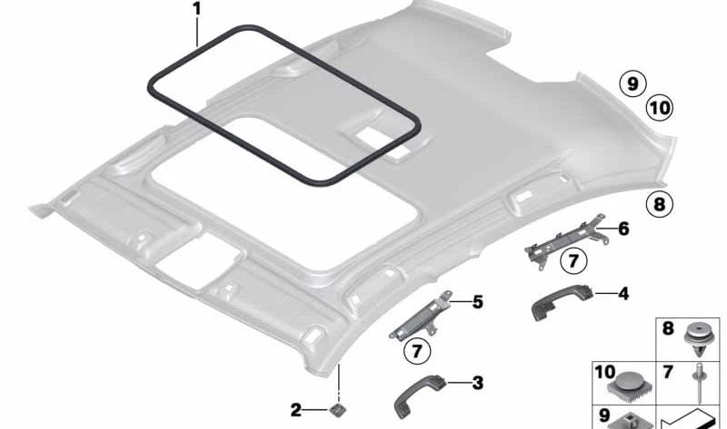 Asa de techo izquierda trasera OEM 51167276883 para BMW F34 (Serie 3 Gran Turismo). Original BMW.