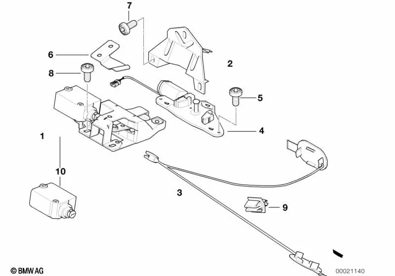 Zugband de emergencia para BMW Serie 5 E39 (OEM 51248232520). Original BMW