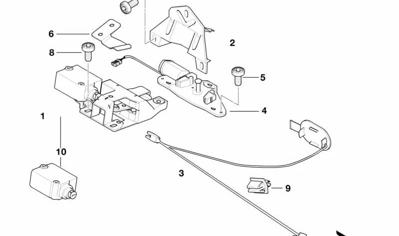 Cerradura de maletero OEM 51248168892 para BMW E39. Original BMW.