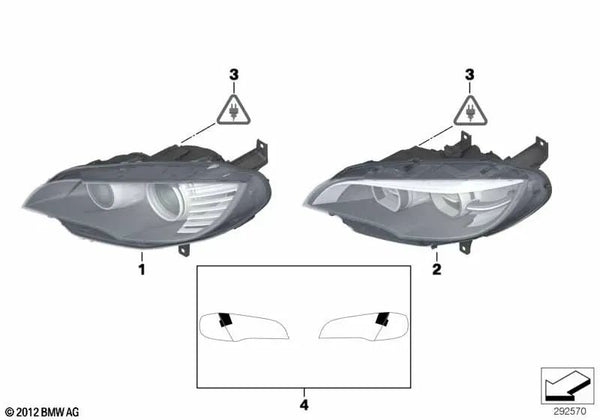 Faro AHL-Xenon derecho para BMW E70, E71, E72 (OEM 63117287016). Original BMW