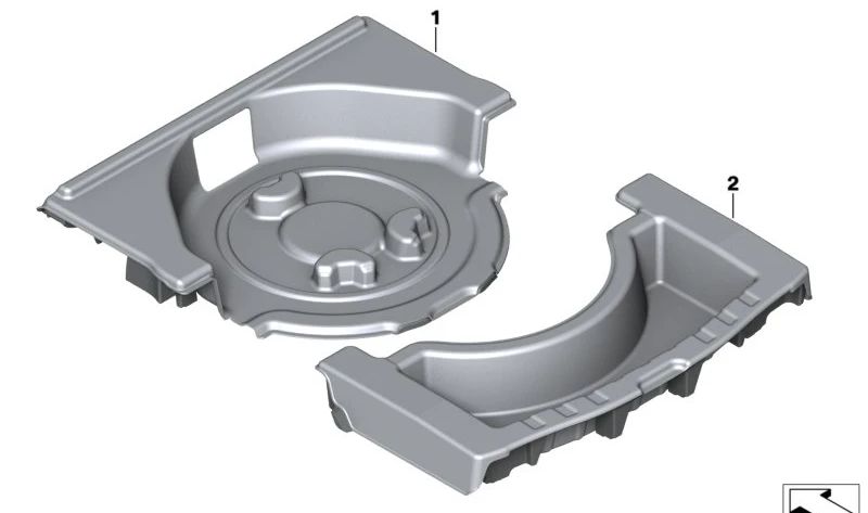 Organização da bandeja para o tronco dianteiro OEM 51477459019 para BMW G20, G28. BMW original.