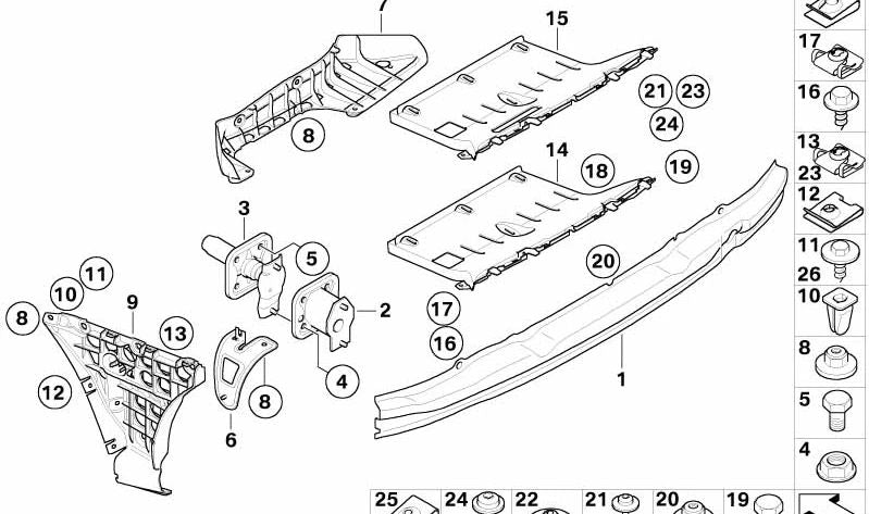 Soporte para paragolpes trasero derecho OEM 51127895752 para BMW E60. Original BMW.