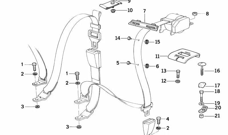 Tapón de cierre para BMW E36, E34, E32, E38, E31 (OEM 51711852586). Original BMW