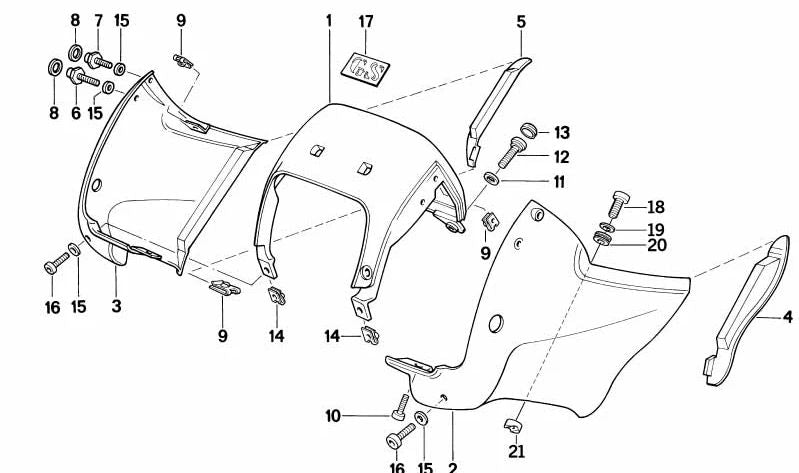 OEM -Klebstoffetikett 51142315255 für BMW E30. Original BMW.