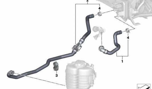 Manguera de Refrigerante de Entrada para BMW G29 (OEM 64219398903). Original BMW