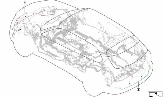 Cablaggio per paraurti posteriore OEM 61129358062 per BMW X6 M (F86). BMW originale.