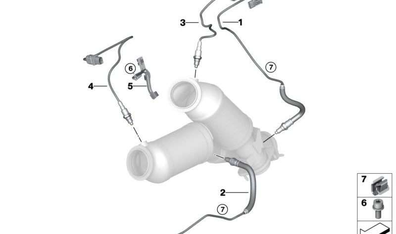 Lambda OEM 11788058646 pour BMW (Modèles compatibles: G87, G20, G21, G80, G81, G26, G82, G83, F97, F98). BMW d'origine.