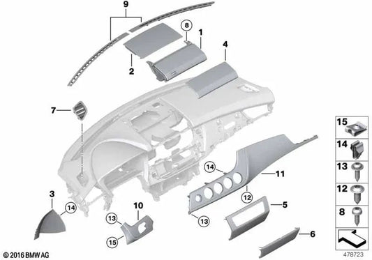 Cubierta derecha para BMW Z4 E89 (OEM 51459129216). Original BMW