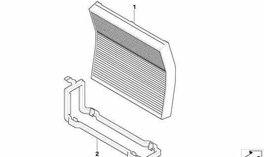 Couverture avec Board OEM 64116930439 pour BMW E85, E86. BMW d'origine.