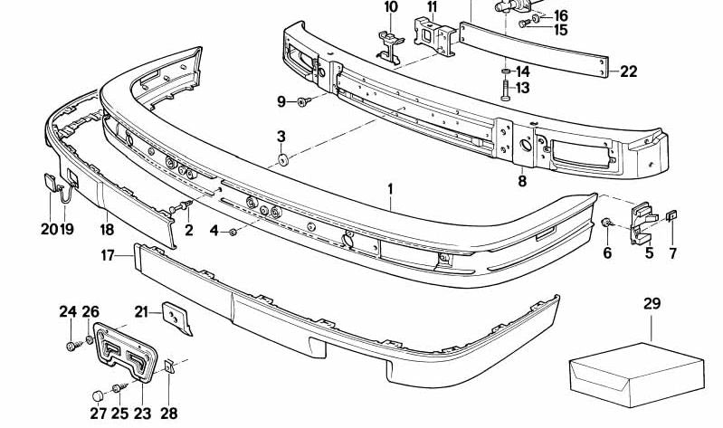 Moldura lateral izquierda OEM 51111945907 para BMW E30. Original BMW