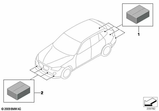 Kit de Actualización de Control de Distancia de Aparcamiento Frontal para BMW E84 (OEM 66202347799). Original BMW.