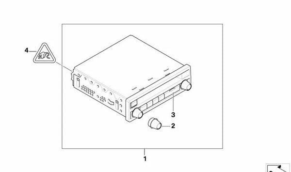 Cubierta altavoz puerta OEM 65129159496 para BMW E60, E61, E70, E71, E72. Original BMW.