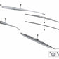 Passenger Side Windscreen Wiper Blade for BMW Z4 E85, E86 (OEM 61617198671). Original BMW.