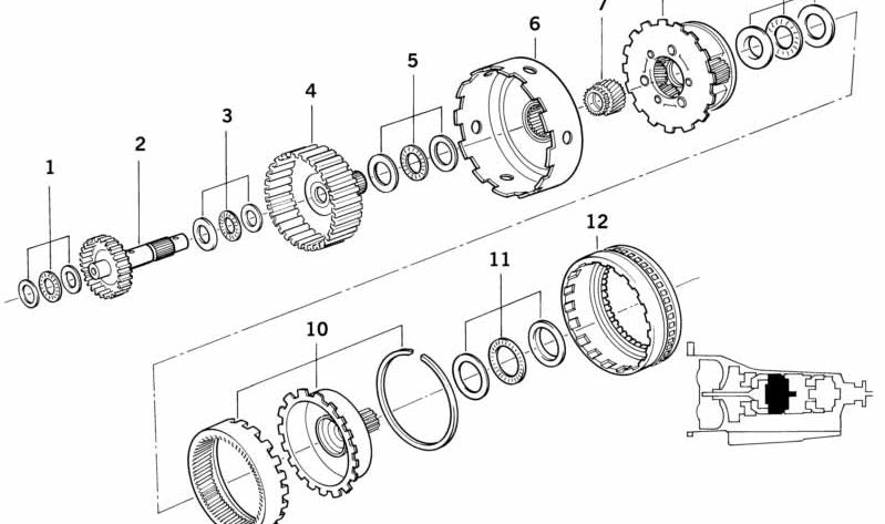 Axis portant OEM 24221219496 pour BMW E36, E34, E39, E32, E38. BMW d'origine.