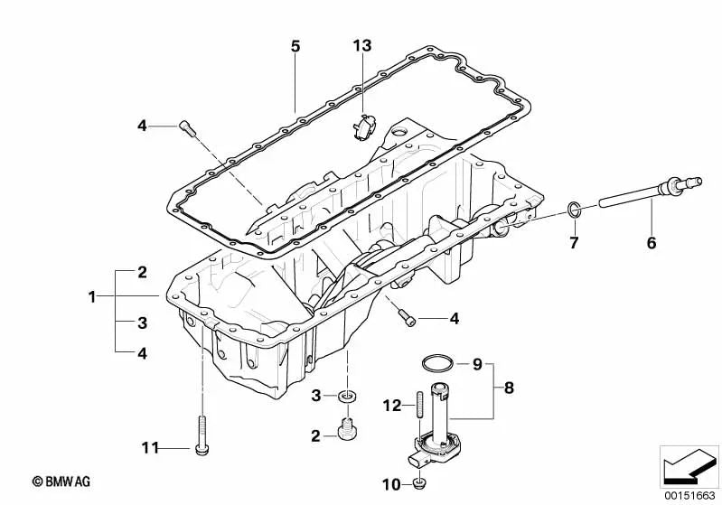 Tubo de retorno de aceite para BMW E87, E90, E91, E60, E61, E63, E64, E65, E66, E85, E86 (OEM 11437527133). Original BMW