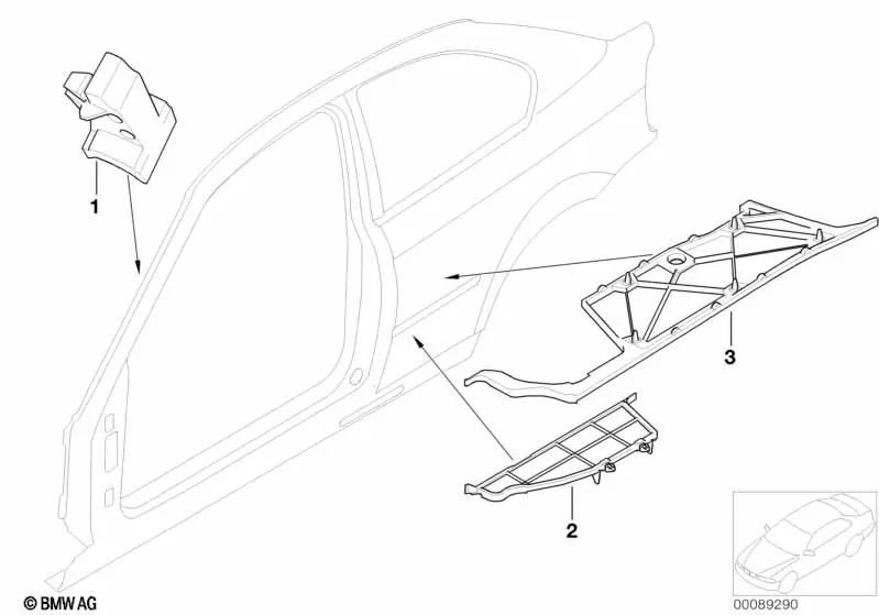 Rear left intake manifold for BMW 3 Series E46 (OEM 41218252839). Original BMW.