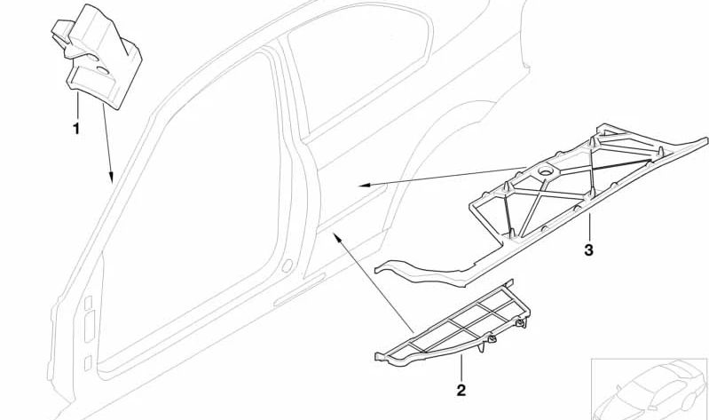 Rear right intake manifold for BMW 3 Series E46 (OEM 41218252840). Original BMW.