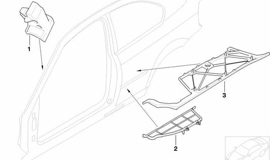 Rear right intake manifold for BMW 3 Series E46 (OEM 41218252840). Original BMW.