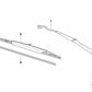 Left windscreen wiper arm for BMW E46, F30, F80 (OEM 61618389549). Original BMW