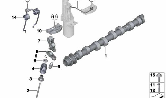 Intake Camshaft OEM 11317616469 for BMW F20 F21 F22 F23 F30 F31 F34 F35 F32 F33 F36 F07 F10 F11 F18 E84 F25 F26 F15 F16 E89. Original BMW