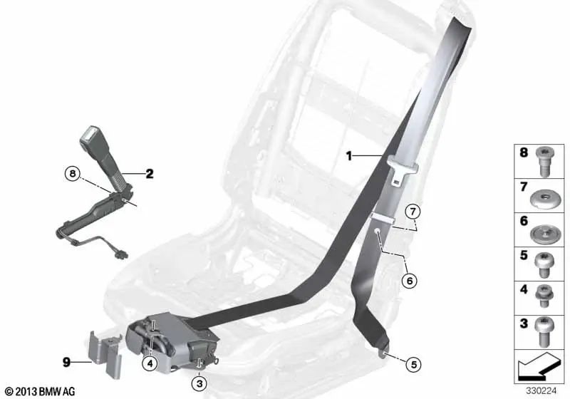 Oberriemen für BMW 6er F06, F12, F13 (OEM 72117348097). Original BMW.