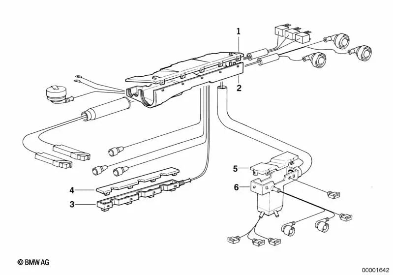 Steckerschiene para BMW E36 (OEM 12521718188). Original BMW.