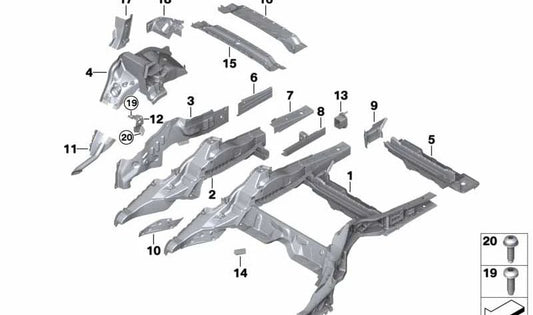 Radhaus rear left for BMW F92, G15 (OEM 41007428899). Original BMW.