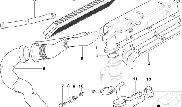 Fuelle de transmisión OEM 13712247009 para BMW E38. Original BMW.