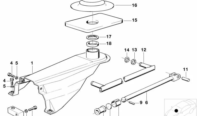 Fole de mudança de marcha OEM 25111220581 para BMW E21, E30, E12, E28, E24, E23. BMW originais.