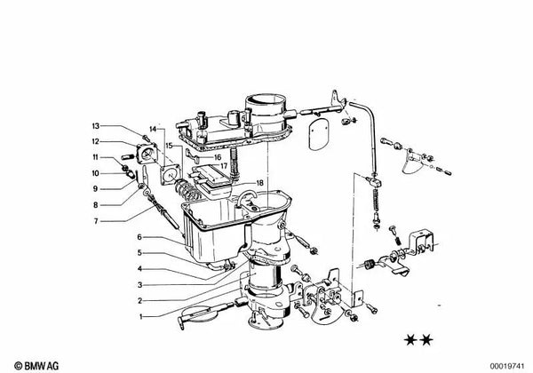 Resorte de Compresión para BMW Serie 5 E12 (OEM 13110639333). Original BMW