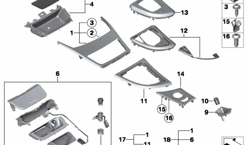 Couverture de bœuf pour Mate OEM 51168051993 Levier d'équipement noir pour BMW E82. BMW d'origine.