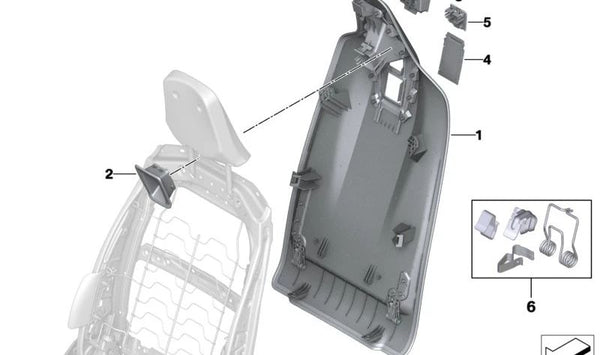 Techo solar deslizante OEM 52105A36635 para BMW i20. Original BMW.