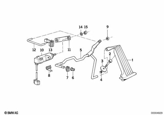 Klemmfeder para BMW E34, E32, E31 (OEM 35411156012). Original BMW.