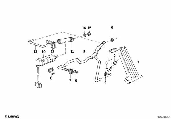 Klemmfeder para BMW E34, E32, E31 (OEM 35411156012). Original BMW.