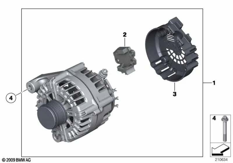 Regler für BMW F20, F21, F22, F15 (OEM 1231851519). Original BMW