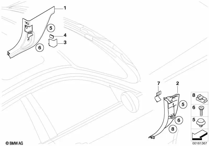 Revestimiento lateral delantero izquierdo para BMW E90, E91, E92, E93 (OEM 51437144535). Original BMW.