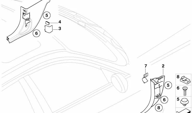 OEM 51437129817 Panneau latéral avant gauche pour BMW E90, E91, E92, E93. BMW d'origine.