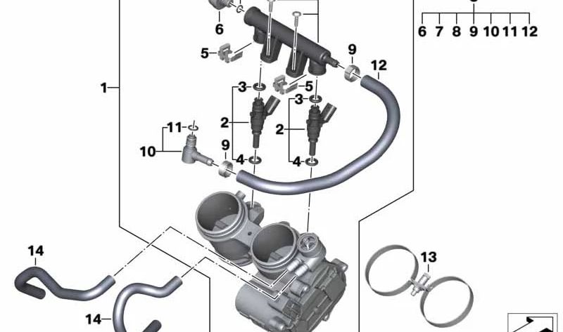 O-ring (O-Ring) OEM 13537559991 for BMW {E81, E82, E87, E88, E90, E91, E92, E93, E60, E61, F07, F10, F11, F18, E63, E64, F12, F13, F01 , F02, f04, e70, e71, e72}. BMW original.