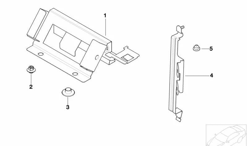 Soporte para unidad de control OEM 61358379549 para BMW Z8 (E52). Original BMW.