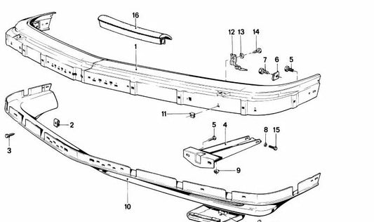 Abrazadera para BMW E21, E23 (OEM 51211832822). Original BMW