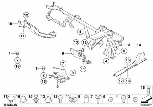 Shock absorber rubber for BMW X5 E53 (OEM 51717044437). Original BMW