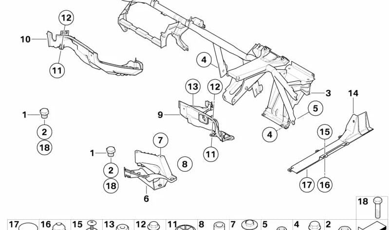 Mampara compartimento del motor arriba izquierda para BMW E53 (OEM 51718408769). Original BMW