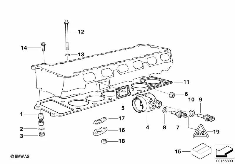 Juego de juntas de culata sin amianto para BMW Serie 3 E36 (OEM 11121405282). Original BMW