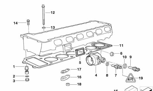 Junta de culata sin amianto OEM 11121415792 para BMW (Compatible con modelos: E30, E34, E36, E46, Z3). Original BMW.