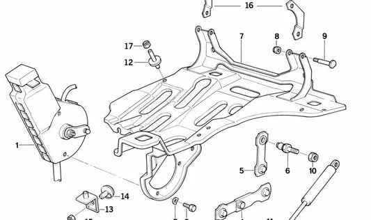 Soporte izquierdo OEM 63128124689 para BMW E31. Original BMW.