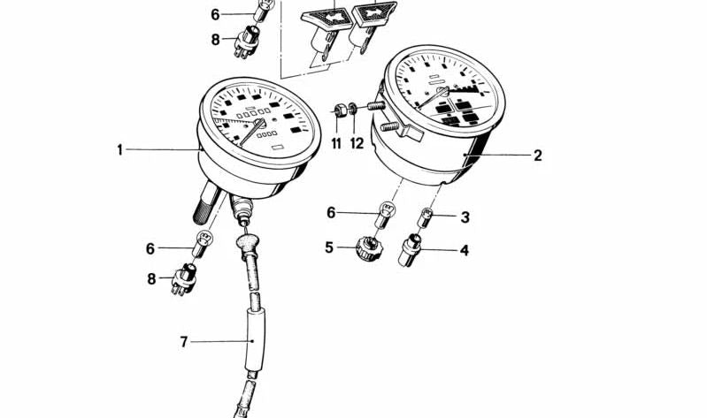 Indicador de velocidade do OEM 62141243582 para BMW E23, E24, E28, E30. BMW original.