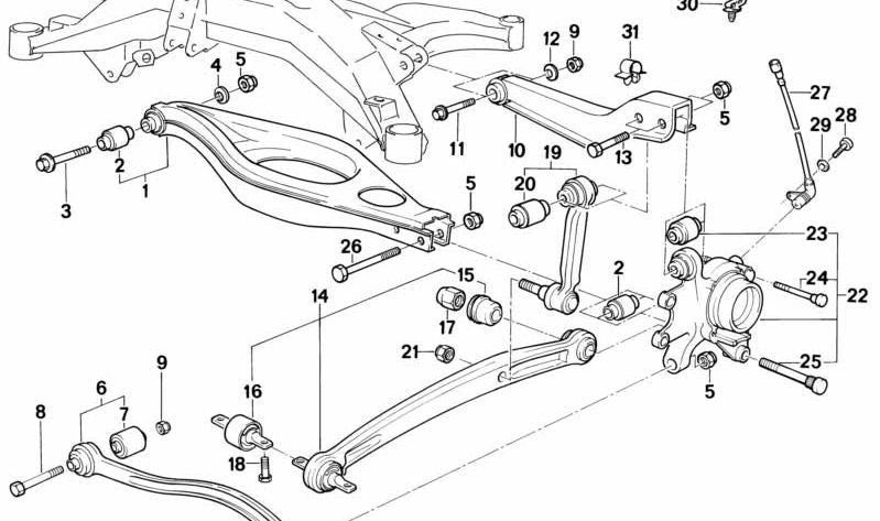 OEM ARRME SUSPENSION DU REGET 33321090550 pour BMW E31. BMW d'origine.