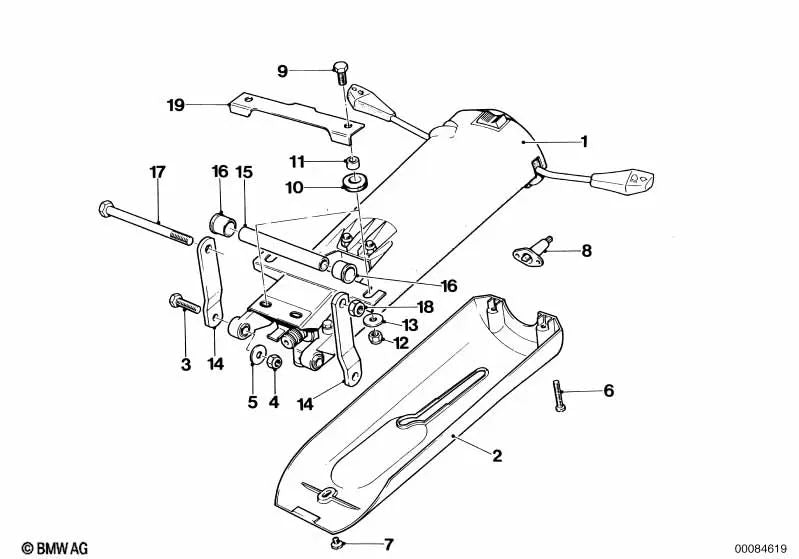 Tornillo cilíndrico para BMW Serie 3 E21, Serie 5 E12 E28, Serie 6 E24, Serie 7 E23 E32, Serie 8 E31 (OEM 07119906436). Original BMW